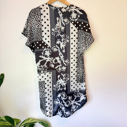 Jet Blonde Mixed Print Shift Dress – Size 10