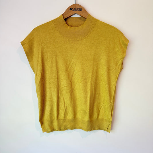 Titiviate Sleeveless Rayon Knit Top – Mustard - 45cm U/Arm