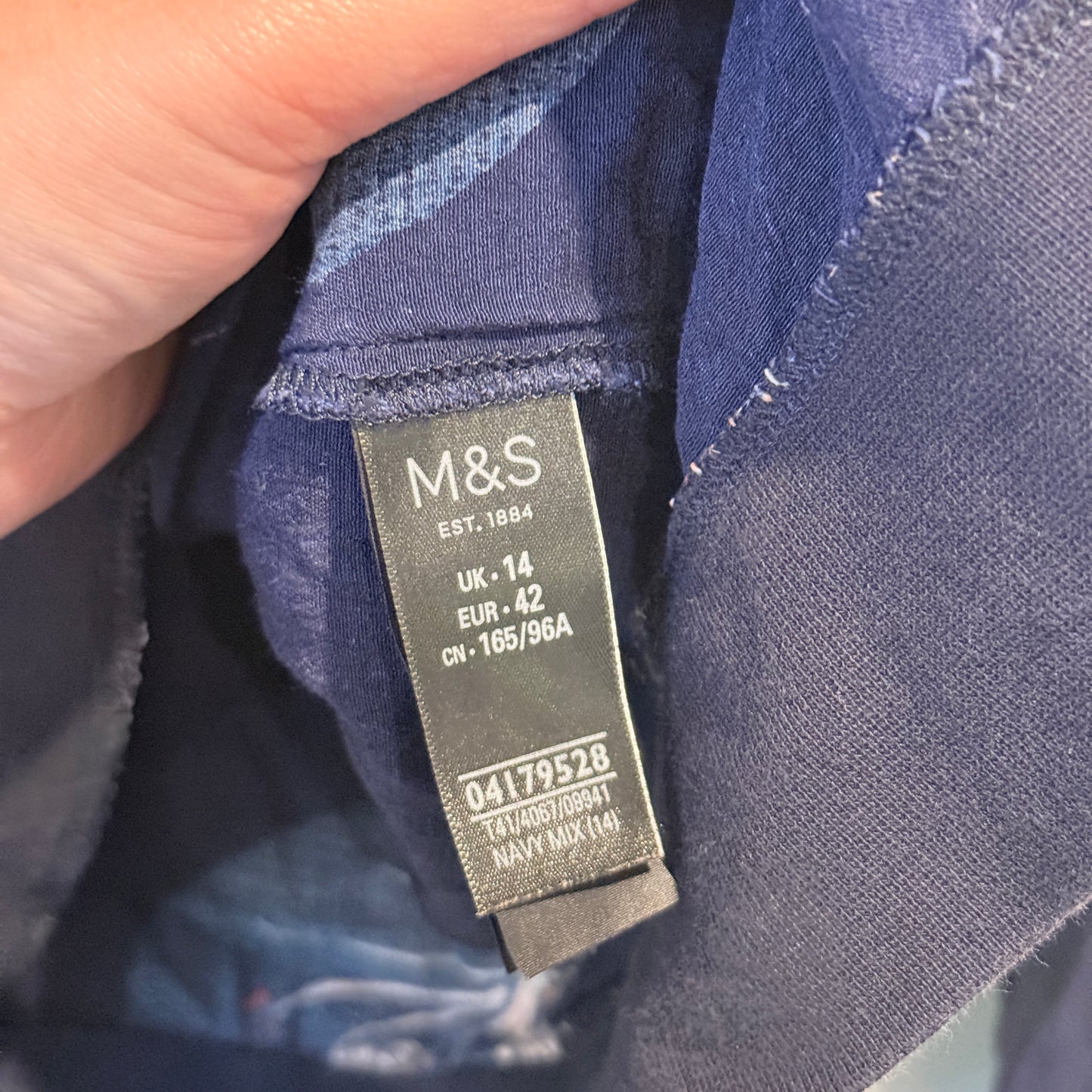 M & S Collection 14 Navy Floral Patterned Bomber Jacket