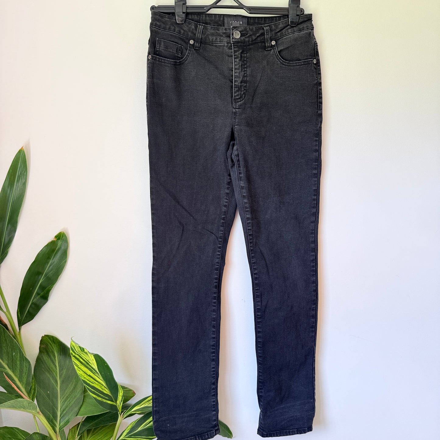 VERGE DENIM Black Wash Skinny Electra Jeans - Size 12