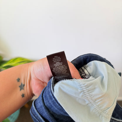 WITCHERY Dark Blue Wash Skinny Jeans with Ankle Zips - Size 6