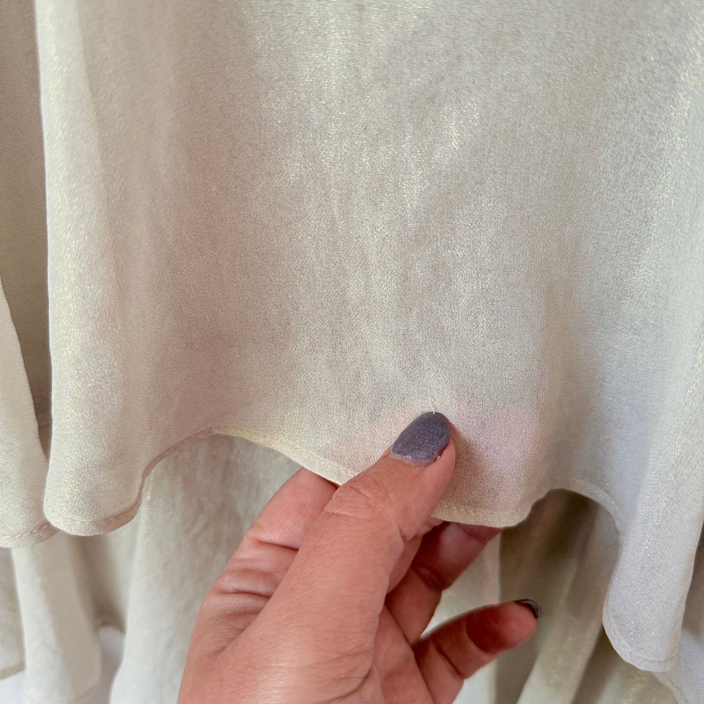 J J Park M/L Tiered Sleeveless Dress Tie-Shoulder Details