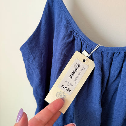 Mirrou Blue Linen Blend Cami Dress – Size 14