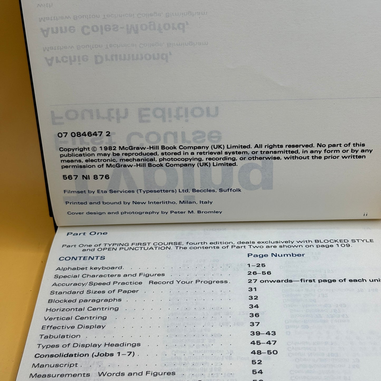 Typing First Course (Fourth Edition) by Archie Drummond and Anne Coles-Mogford