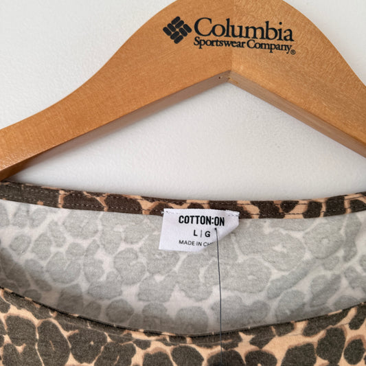 Cotton On Leopard Print Mini Dress – Size L