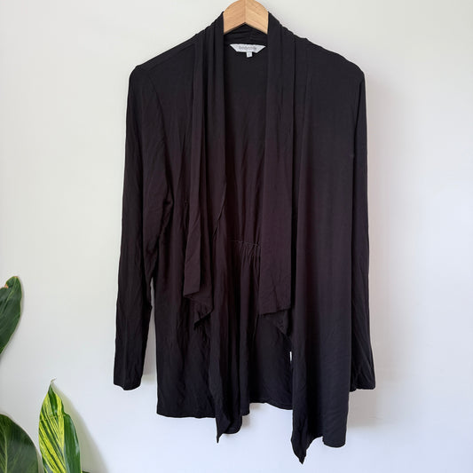 Body Code L Black Draped Cardigan