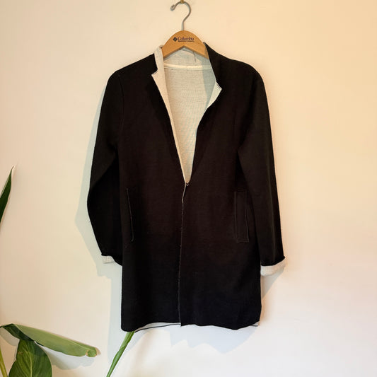 Goelia Size M Open-Front Longline Acrylic Cardigan