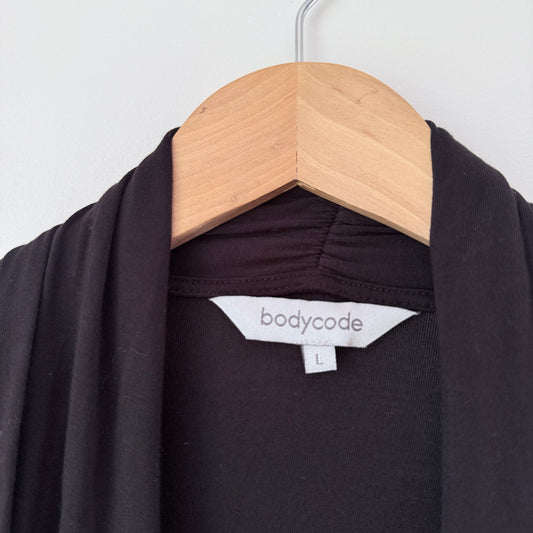 Body Code L Black Draped Cardigan