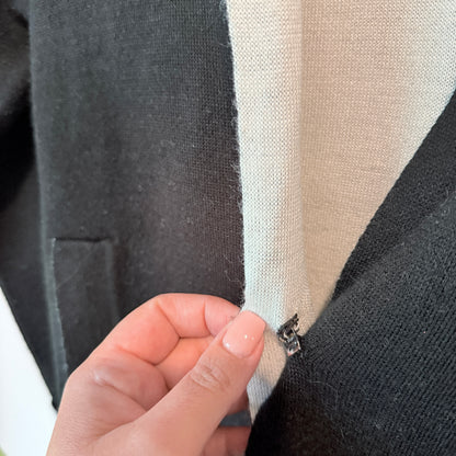 Goelia Size M Open-Front Longline Acrylic Cardigan