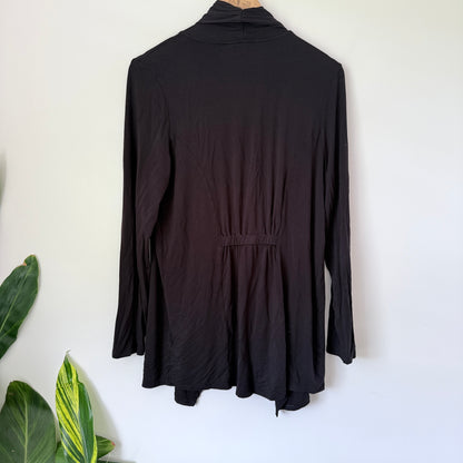 Body Code L Black Draped Cardigan