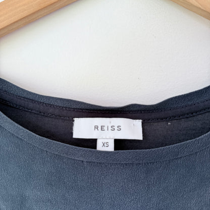 Reiss XS Short-Sleeved Linen Top
