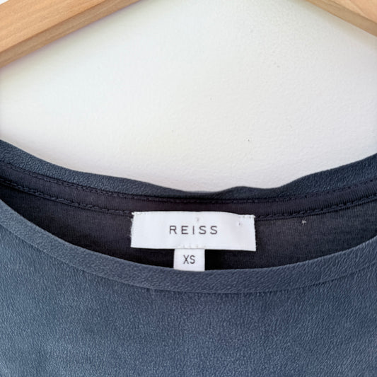 Reiss XS Short-Sleeved Linen Top