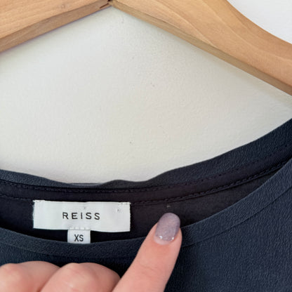 Reiss XS Short-Sleeved Linen Top