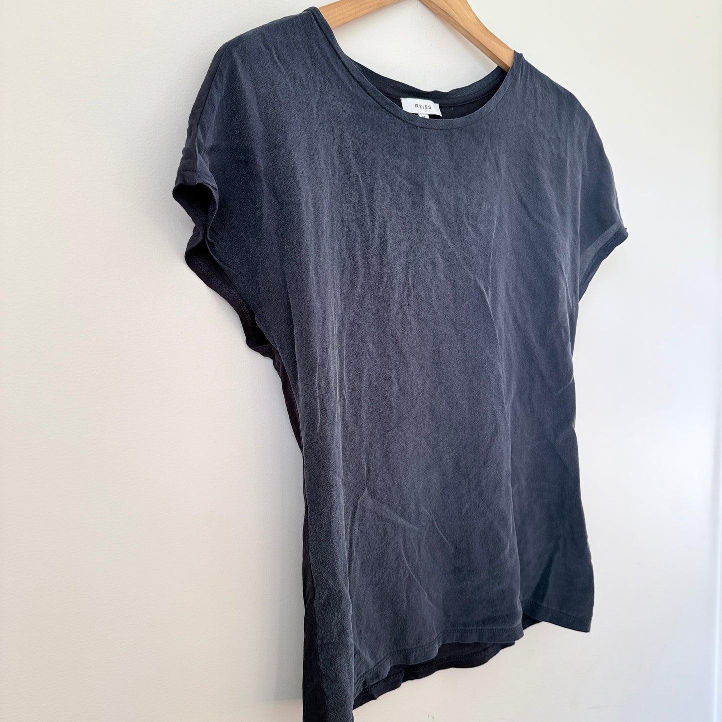Reiss XS Short-Sleeved Linen Top
