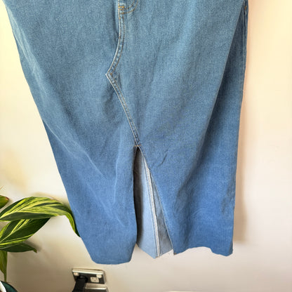 Mirrou Denim Strapless Midi Skirt – Size 14