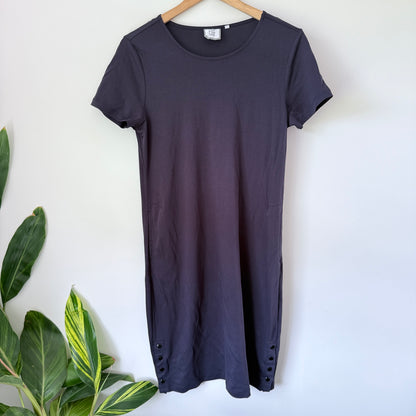 Esplande S Long T-Shirt Dress Side Button Hems