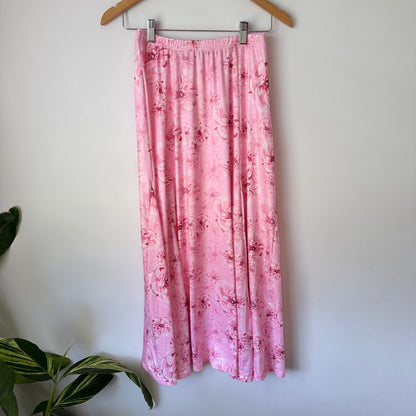 Mirrou Pink Floral Maxi Skirt – Size M