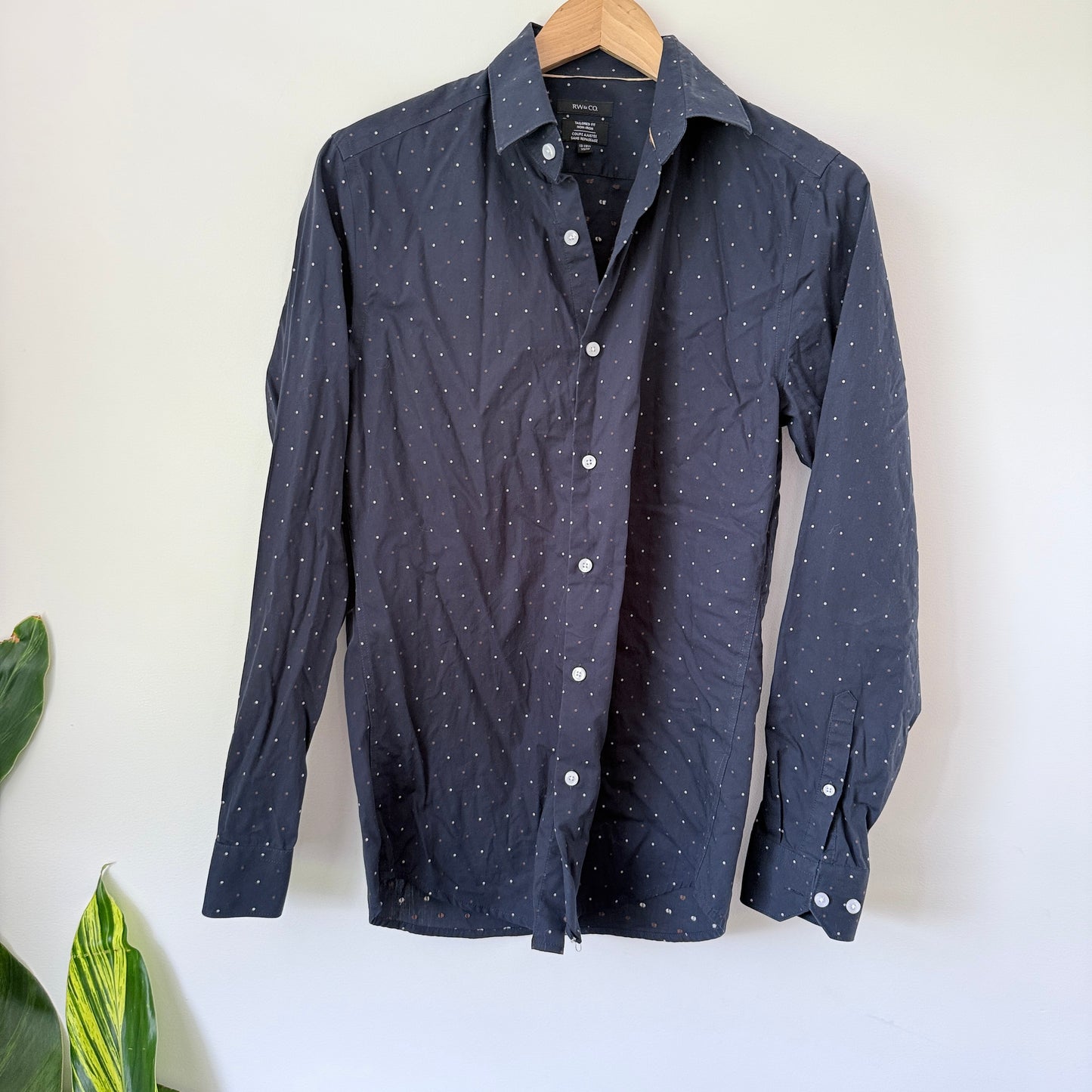 RW & Co XS Dark Navy Blue Long-Sleeved Shirt
