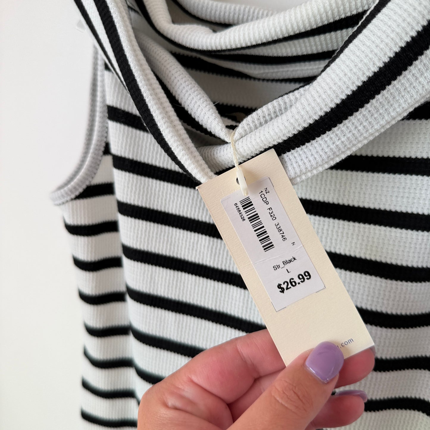 Mirrou Black & White Striped Maxi Dress – Size L