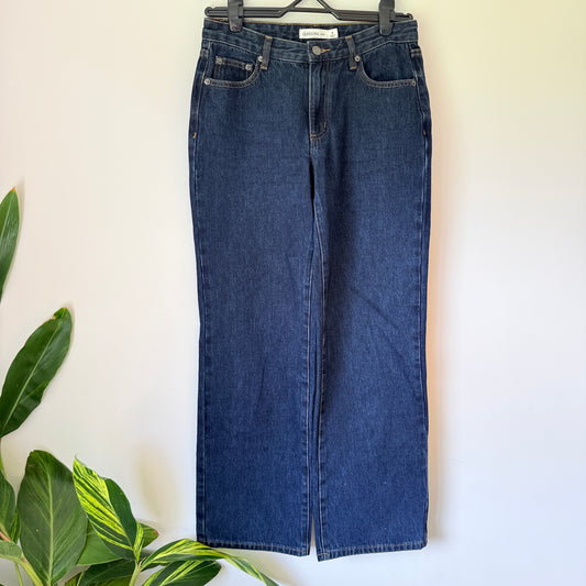 GLASSONS Dark Wash Straight Leg Denim Jeans - Size 6