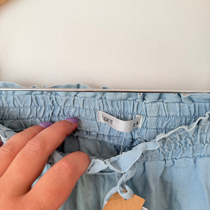 Spirit Lyocell Wide-Leg Chambray Pants – Size 14