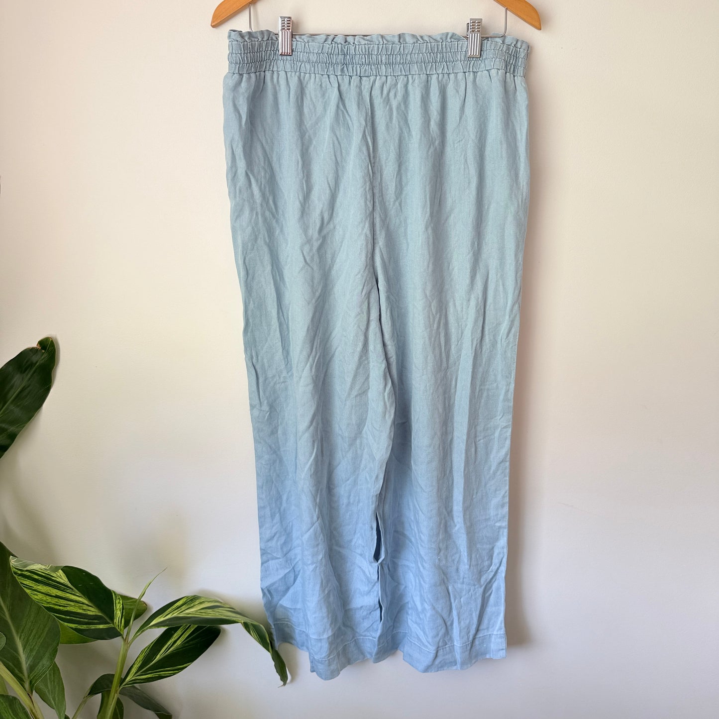 Spirit Lyocell Wide-Leg Chambray Pants – Size 14