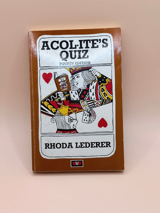 Acol-ite’s Quiz (Fourth Edition) by Rhoda Lederer