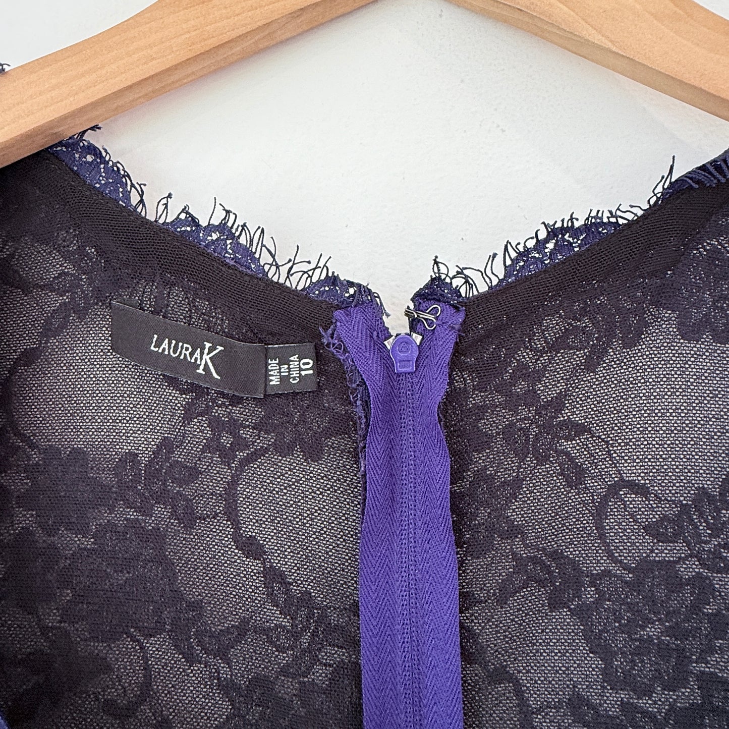 Size 10 Shimmery Lace Tiered Cocktail Dress