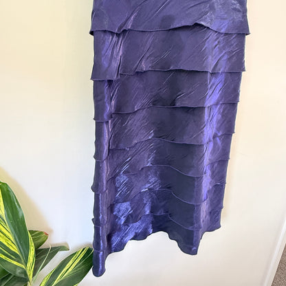 Size 10 Shimmery Lace Tiered Cocktail Dress