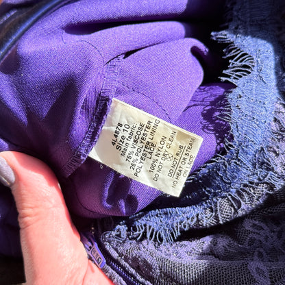 Size 10 Shimmery Lace Tiered Cocktail Dress