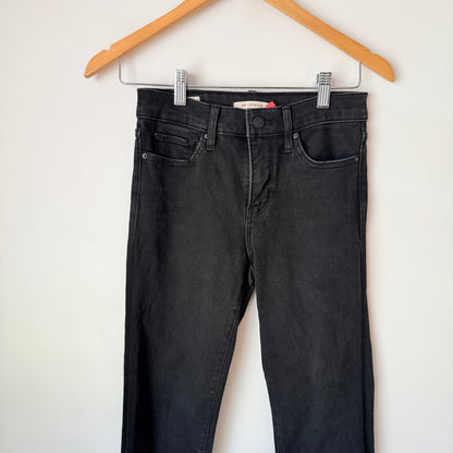 Levi 312 Shaping Slim Size 25 Black Skinny Denim Jeans