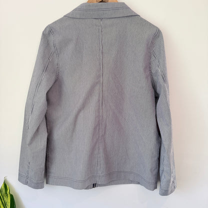 Black & White Pinstripe Zip-Up Jacket – U/Arm 57cm