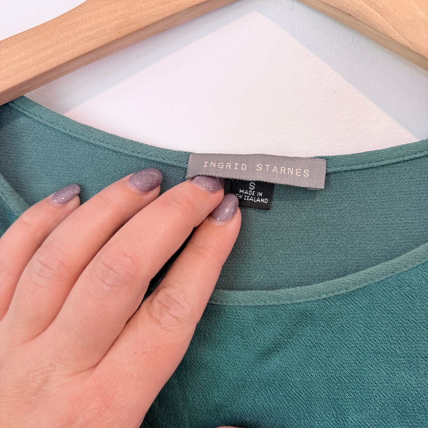 Ingrid Starnes Size S Midi Dress with Self-Tie Waist