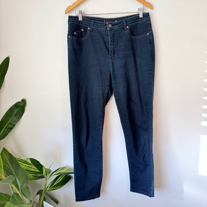 Vassali Size 12 High-Rise Straight-Leg Jeans