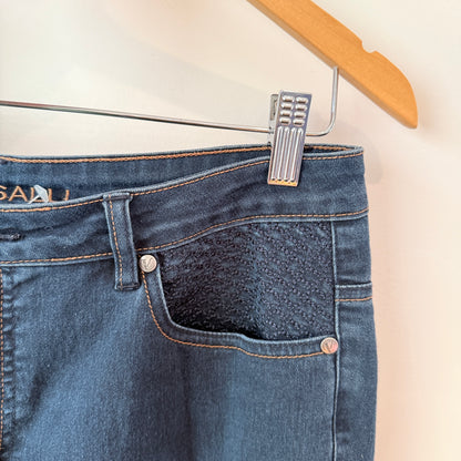 Vassali Size 12 High-Rise Straight-Leg Jeans