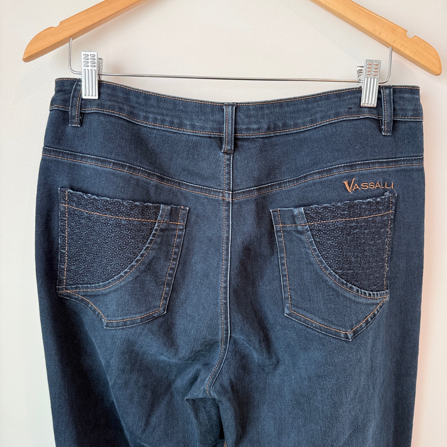 Vassali Size 12 High-Rise Straight-Leg Jeans