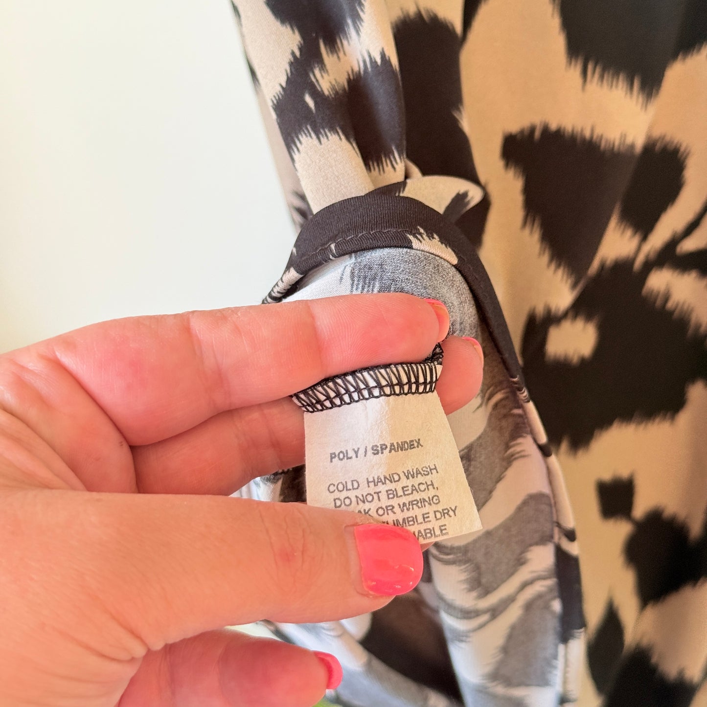 Rebecca Ruby Black and Tan Floral Print Dress - S