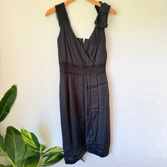 Veronika Maine Sleeveless Viscose / Cotton Dress Black - Size 8