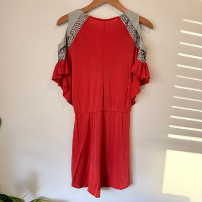 Brand Unknown Cold-Shoulder Mini Dress - 41cm U/arm