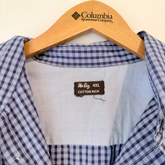 Mr Big 4XL Long-Sleeve Gingham Check Shirt