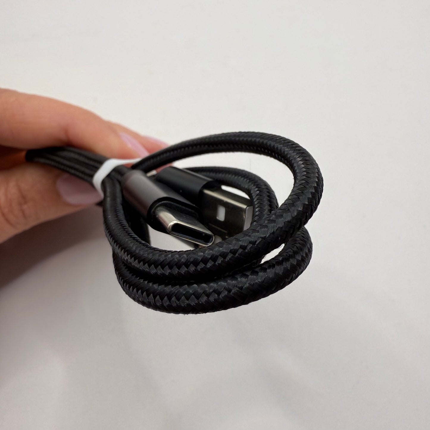 USB-A to USB-C Braided 1m Charging Cable