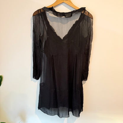 Miss Sixty Size S Black Chiffon Ddess