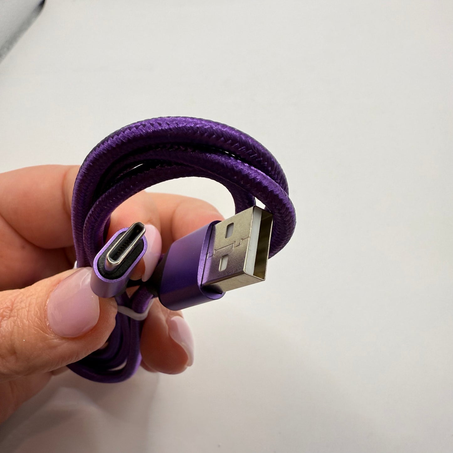 USB-A to USB-C Braided 1m Charging Cable