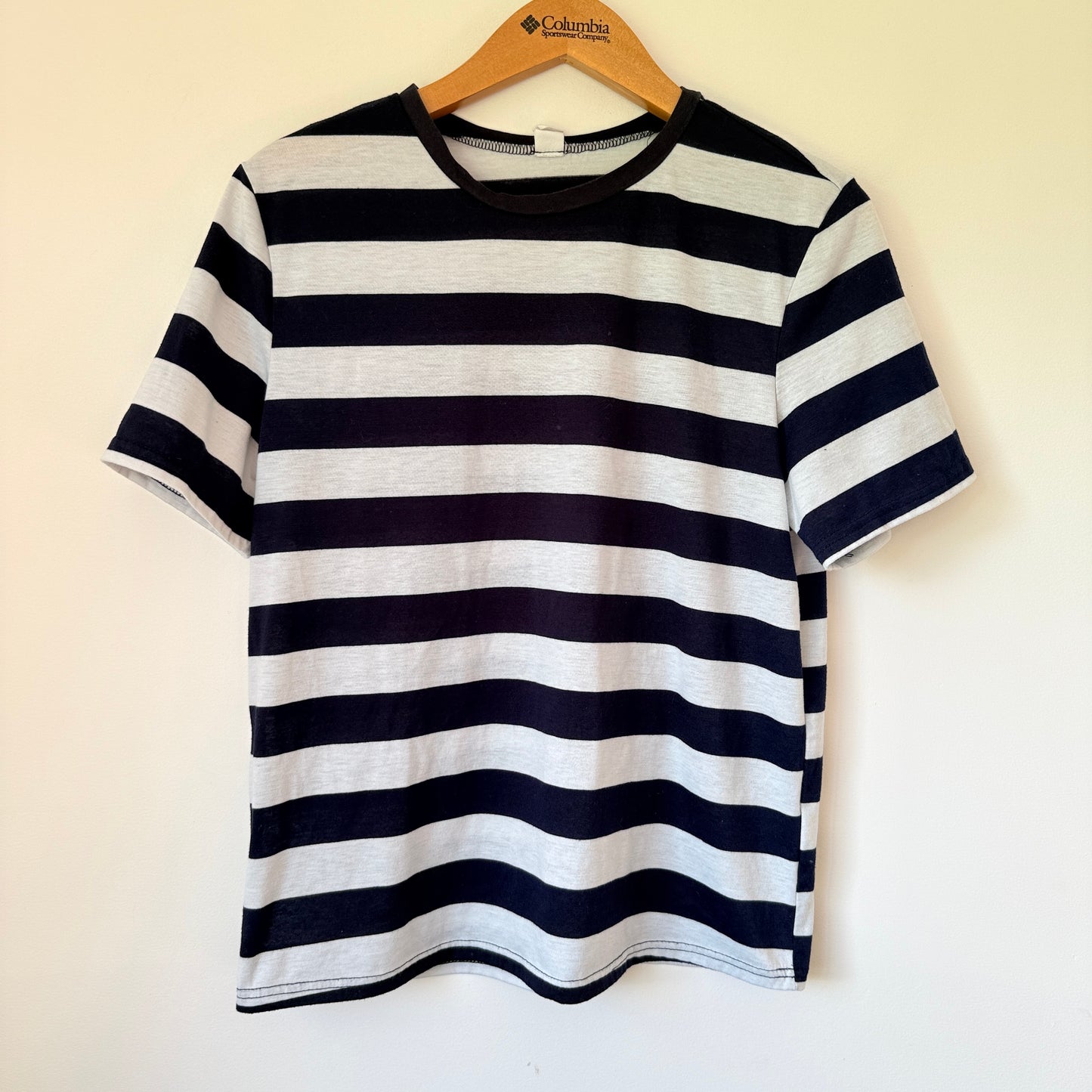 Shein Teen Navy/White Striped Short Sleeve T-Shirt - Size 15Y