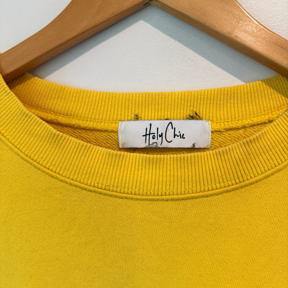 Holy Chic U/Arm to U/Arm 76cm Yellow Long-Sleeve Crewneck Sweatshirt