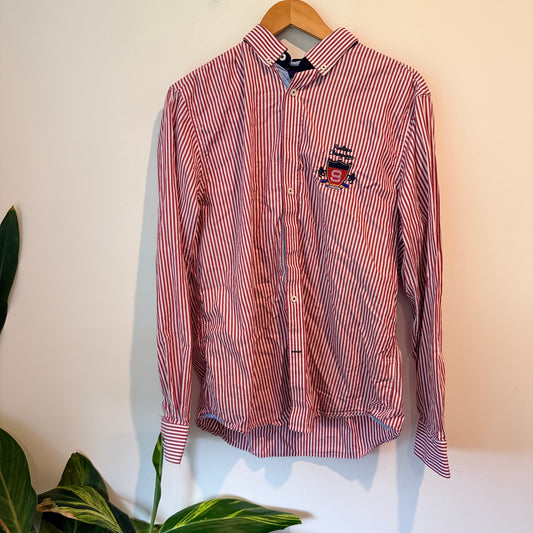 RedTape Sport Size XL Striped Long-Sleeved Button-Down Casual Shirt