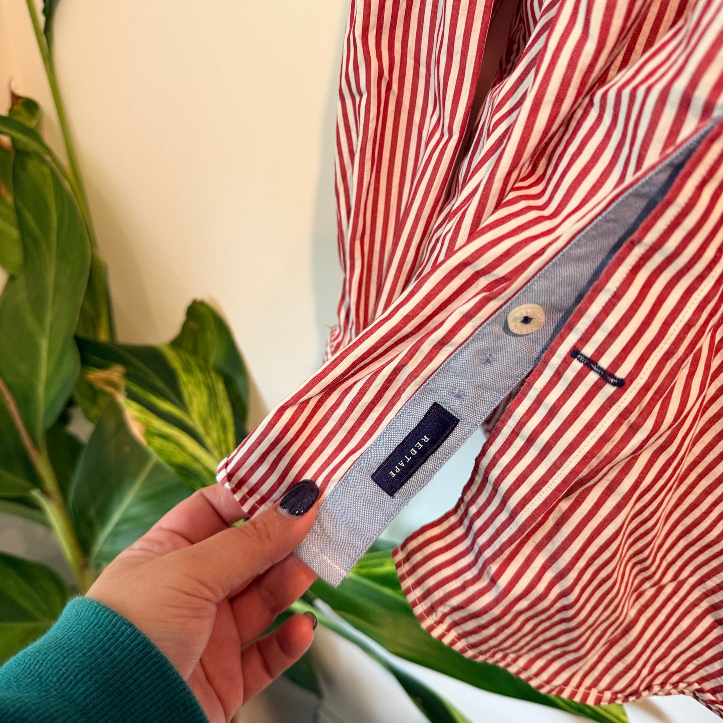 RedTape Sport Size XL Striped Long-Sleeved Button-Down Casual Shirt