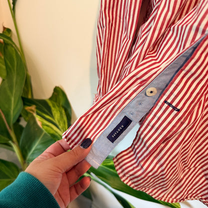 RedTape Sport Size XL Striped Long-Sleeved Button-Down Casual Shirt