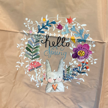 Hello Spring Embroidered Kitchen Apron