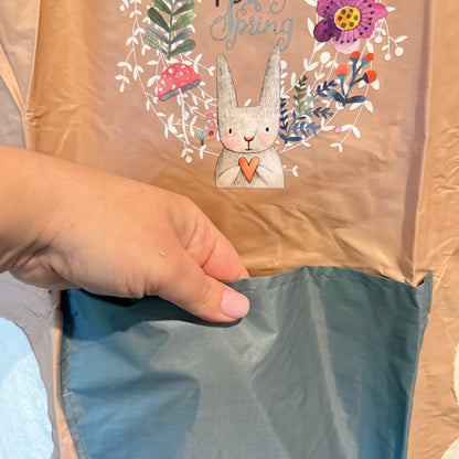 Hello Spring Embroidered Kitchen Apron